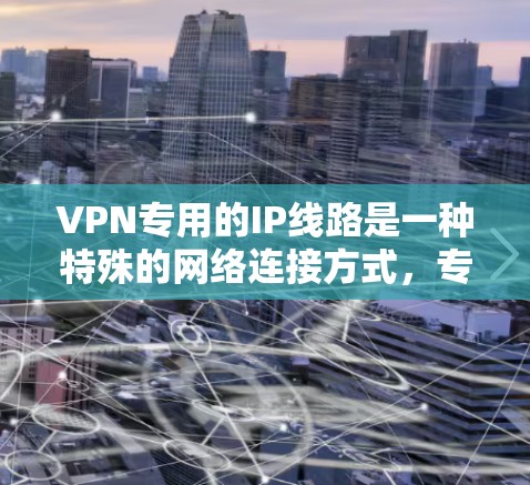 VPN专用的IP线路是一种特殊的网络连接方式，专为特定用户或网站设计，旨在提供更高的安全性、效率和灵活性。以下是关于VPN专用IP线路的详细分析