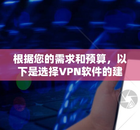 根据您的需求和预算,以下是选择VPN软件的建议